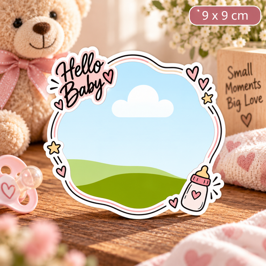 Personalizowany magnes ze zdjęciem Hello Baby