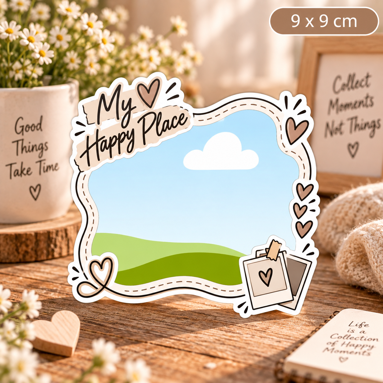 Personalizowany magnes ze zdjęciem My Happy Place