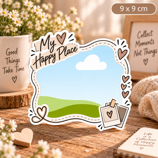 Personalizowany magnes ze zdjęciem My Happy Place