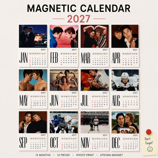 Magnetic calendar 2027 – Heated Rivalry – Shane & Ilya