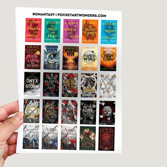 Naklejki do Reading Journal A4 – 25 Okładek Książek | Bookish Stickers | Wersja Gotowa lub Personalizowana