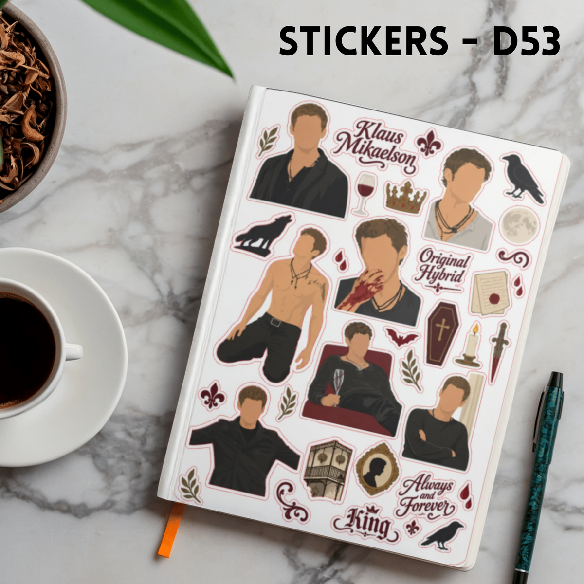 Arkusz naklejek – Pamiętniki Wampirów / The Vampire Diaries – Klaus Mikaelson  (D53)