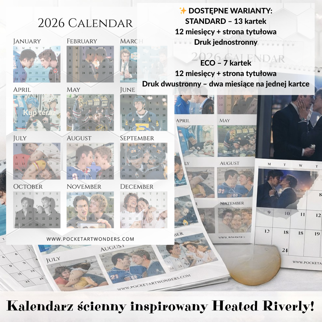 Kalendarz ścienny 2026 inspirowany Heated Riverly – A3, autorski projekt fan-made