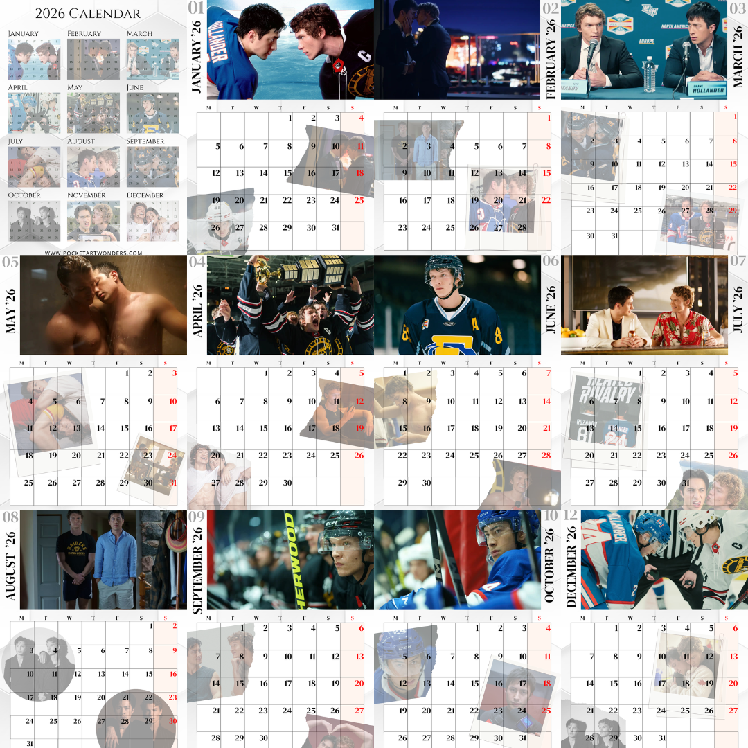 Kalendarz ścienny 2026 inspirowany Heated Riverly – A3, autorski projekt fan-made