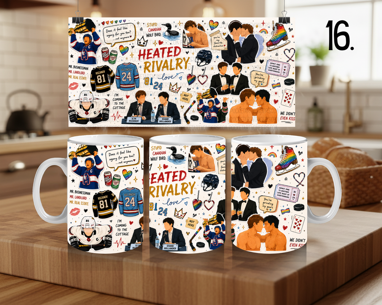 Ceramic mug Heated Rivalry - sports romance, hockey