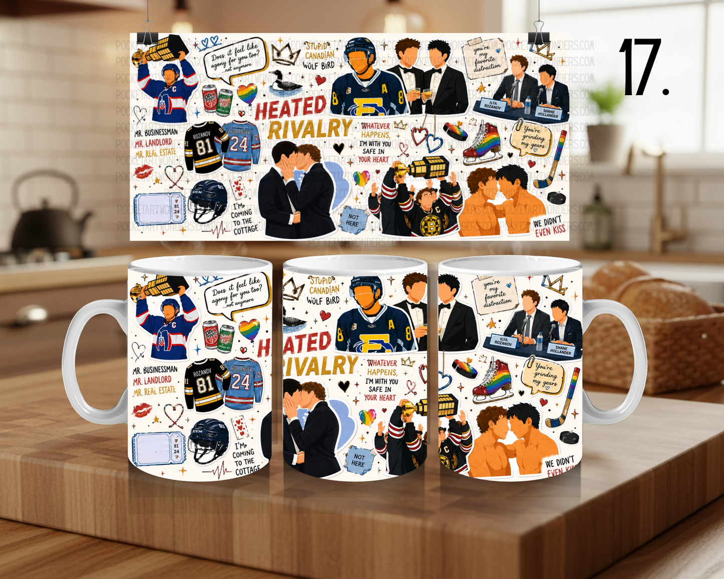 Ceramic mug Heated Rivalry - sports romance, hockey
