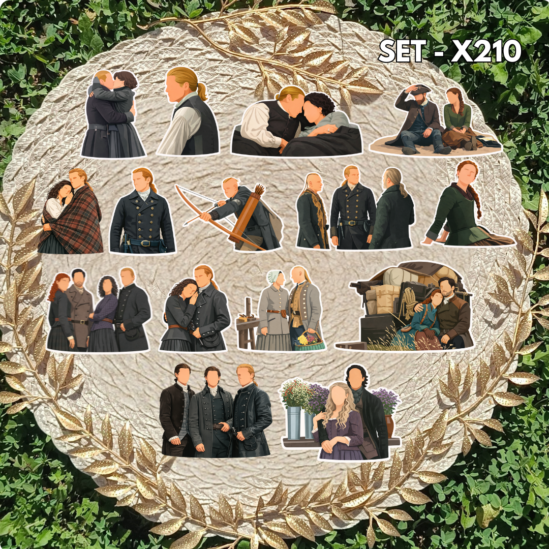 Outlander Sticker Set / Outlander – Claire and Jamie Fraser