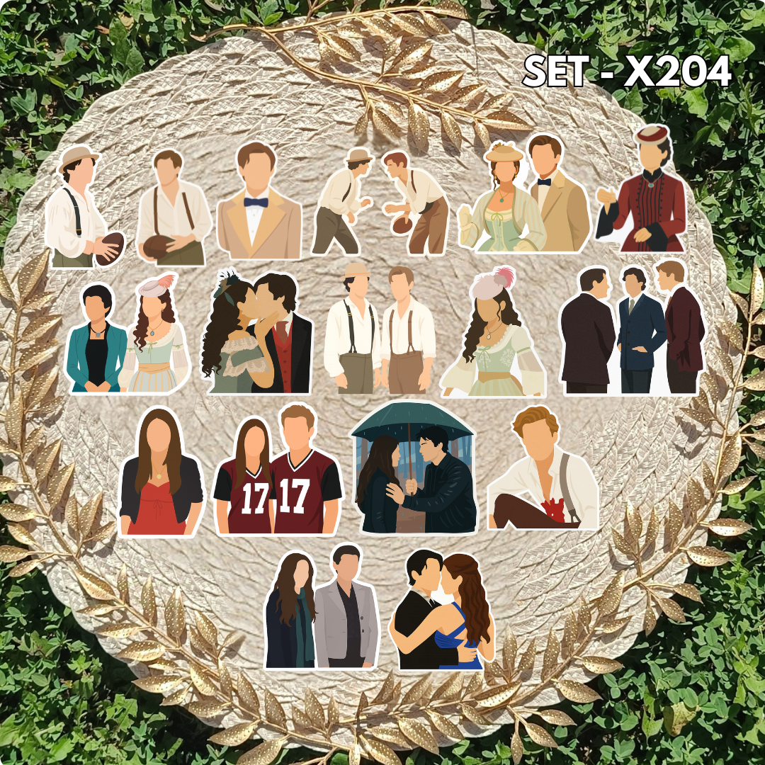 Zestaw naklejek Pamiętniki Wampirów / The Vampire Diaries – Damon, Stefan, Elena