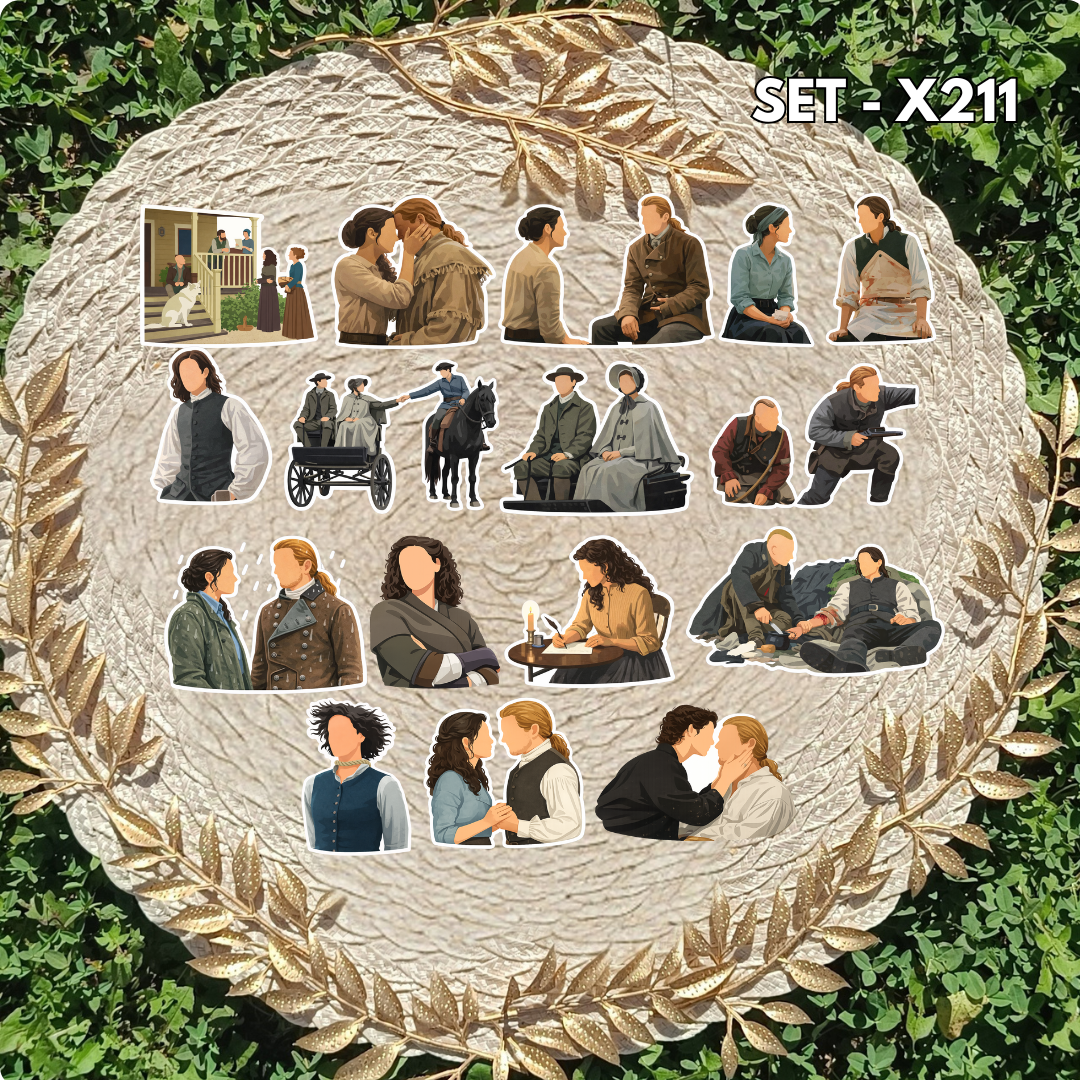 Outlander Sticker Set / Outlander – Claire and Jamie Fraser