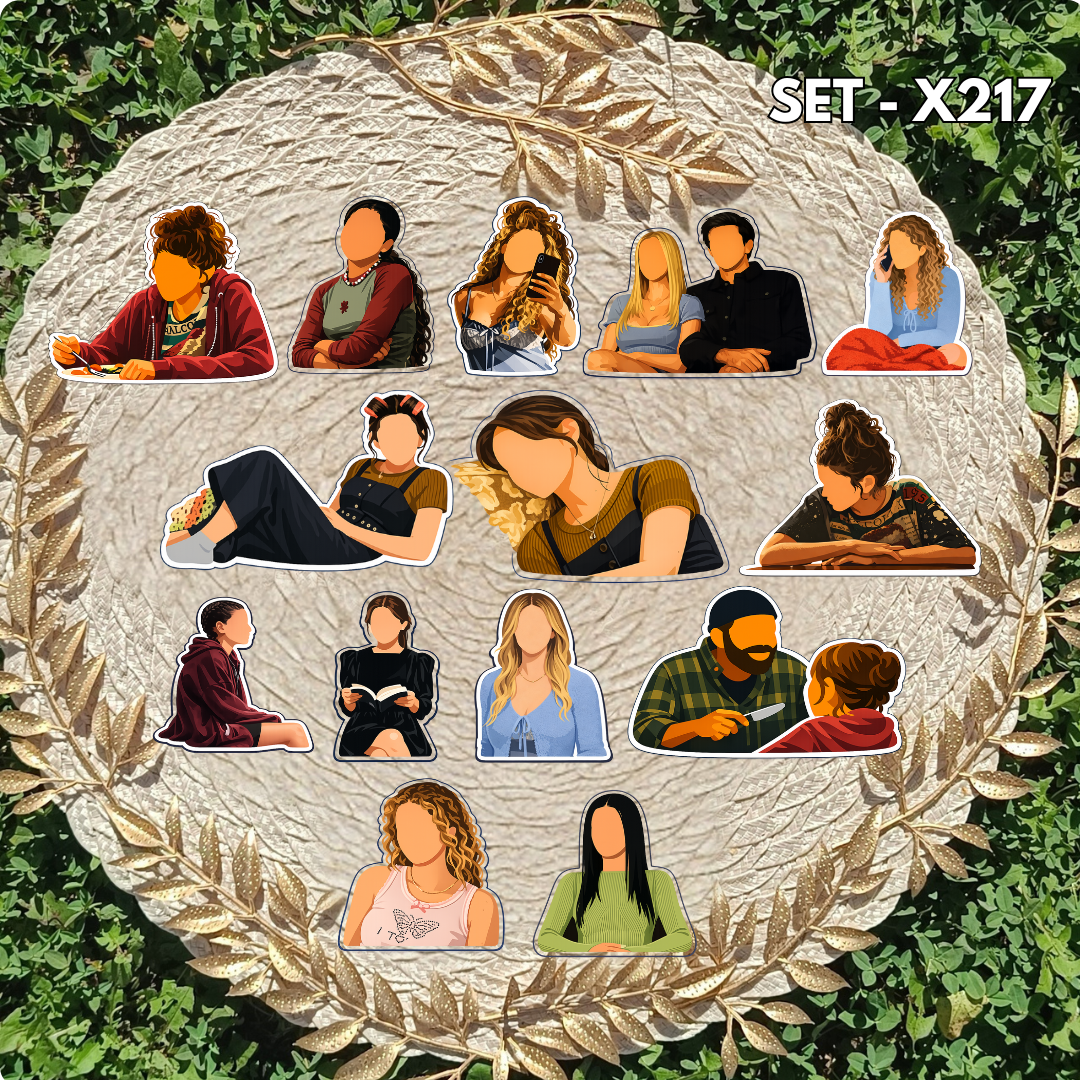 Zestaw naklejek Euforia / Euphoria – Rue Bennett i Jules Vaughn