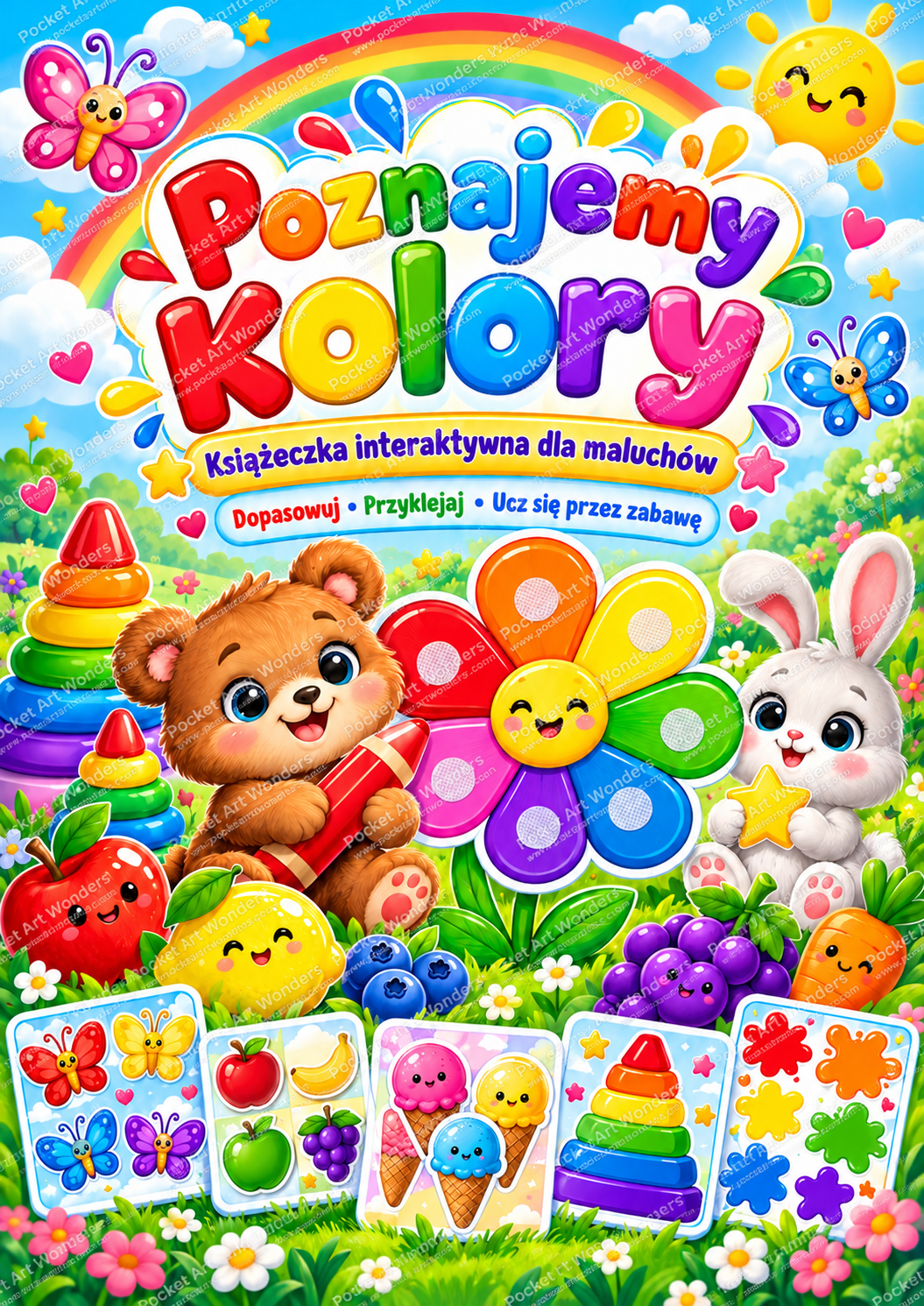 Poznajemy kolory – Interaktywne karty edukacyjne na rzepy A4