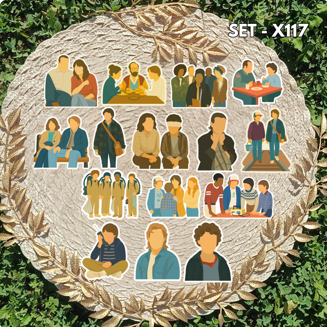 Stranger Things Inspired Vinyl Sticker Pack: 80s Retro Mystery Fan Art