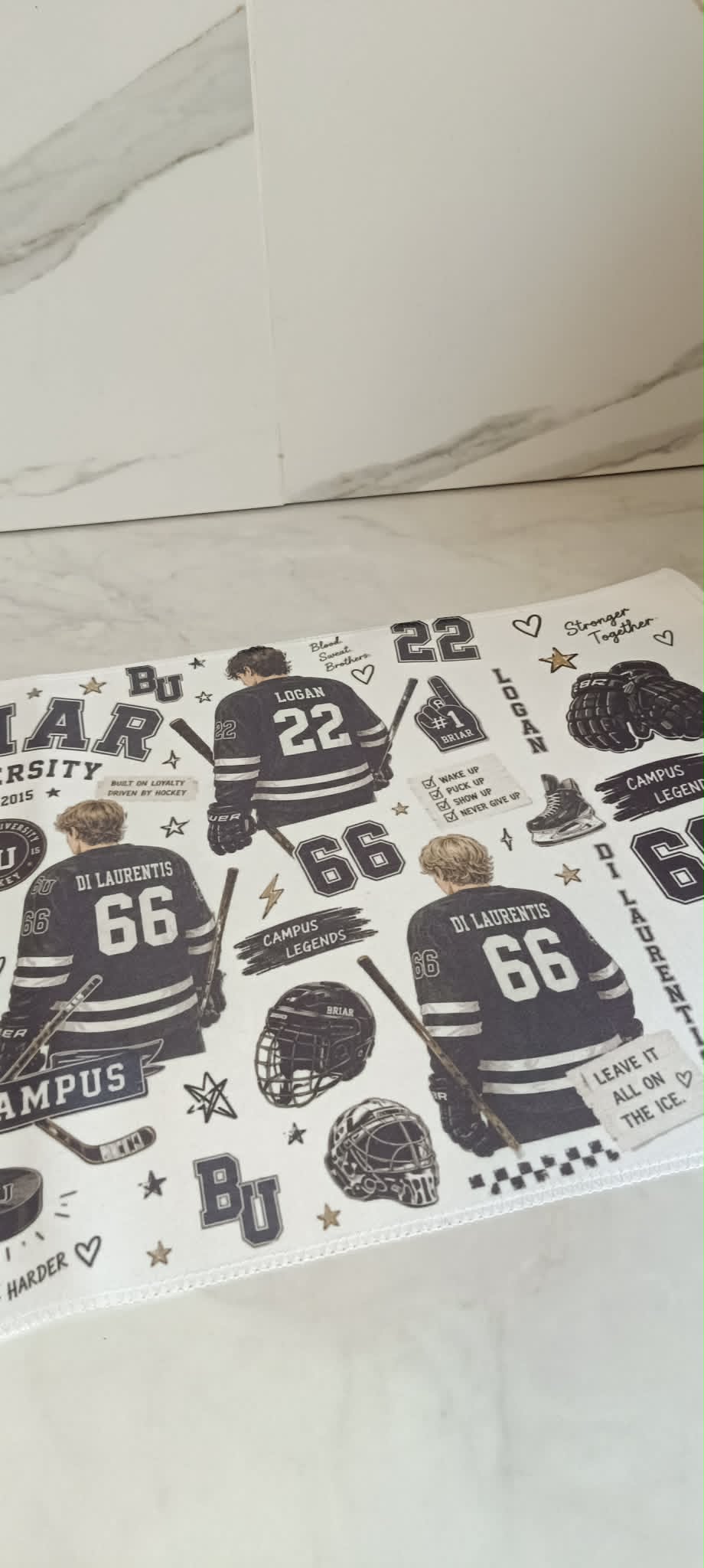 Briar University Inspired Towel – Hockey Romance Aesthetic – Off Campus Inspired