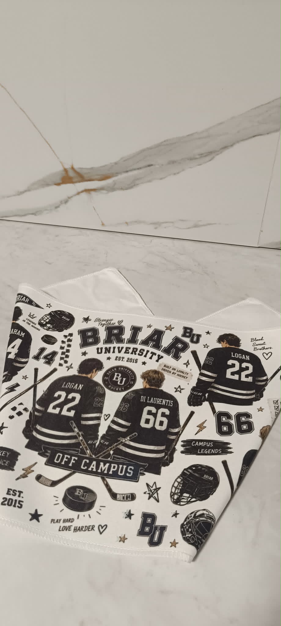 Off Campus Inspired sports towel - sample/prototype 🏒✨ (1 piece)