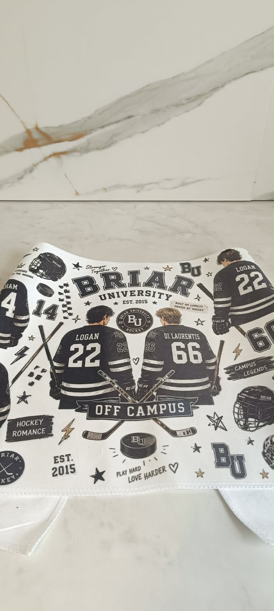Briar University Inspired Towel – Hockey Romance Aesthetic – Off Campus Inspired