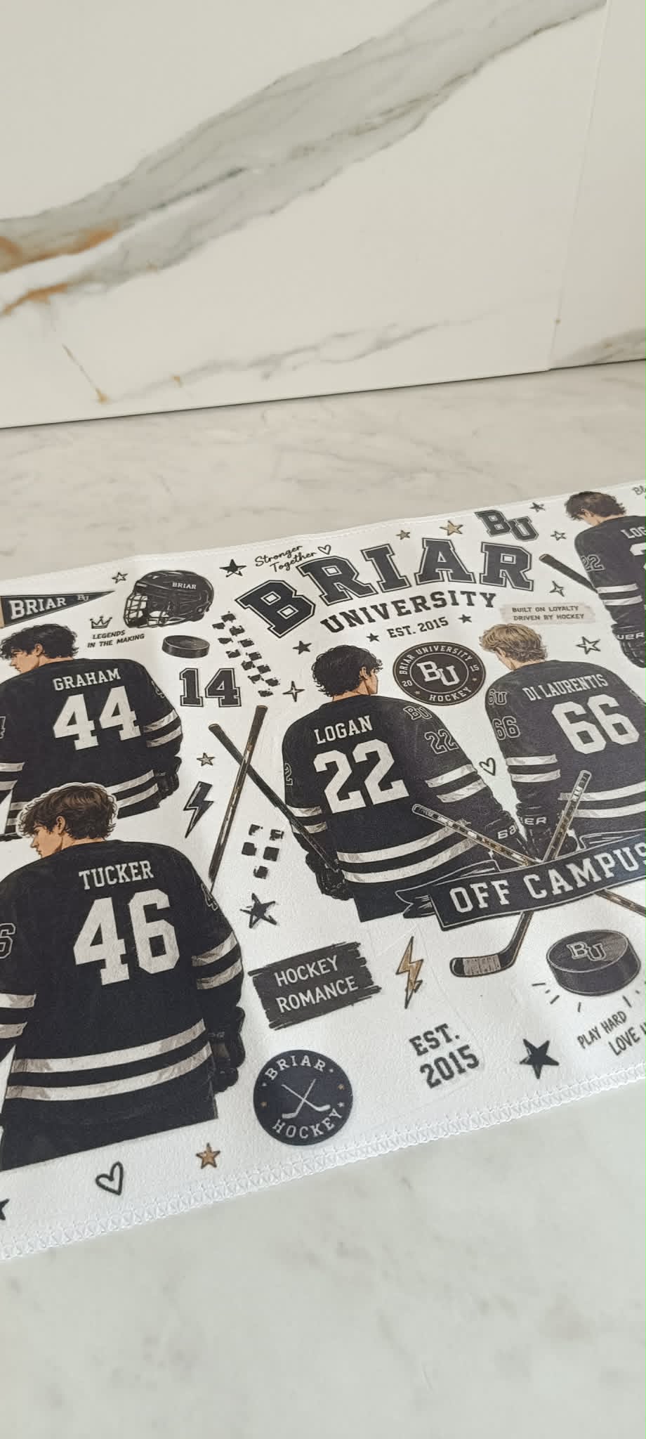 Briar University Inspired Towel – Hockey Romance Aesthetic – Off Campus Inspired