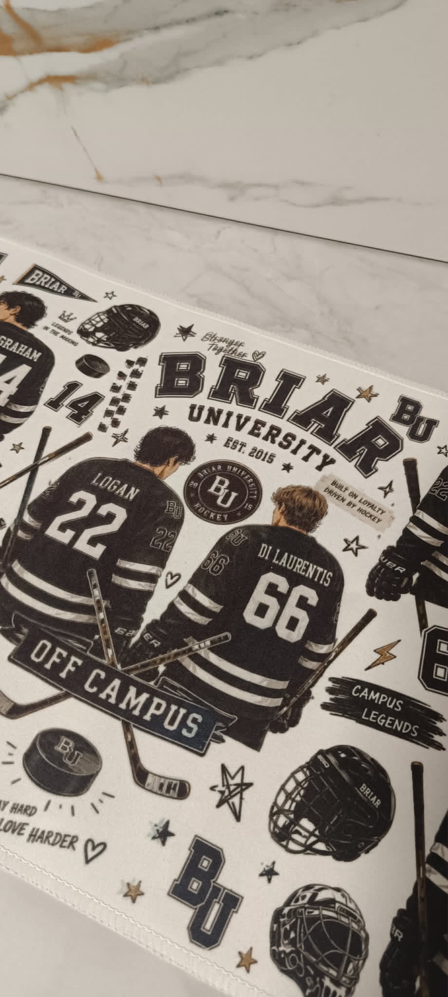 Off Campus Inspired sports towel - sample/prototype 🏒✨ (1 piece)