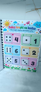 Matematyka 4+ – Książeczka interaktywna na rzepy A4 | Nauka liczenia, dodawania i odejmowania