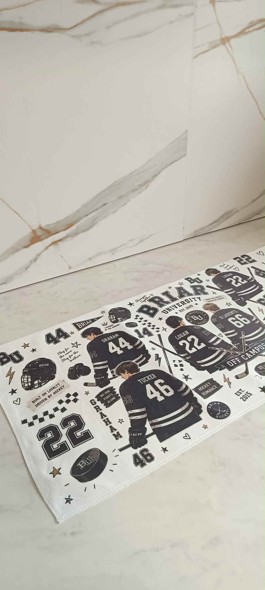 Briar University Inspired Towel – Hockey Romance Aesthetic – Off Campus Inspired