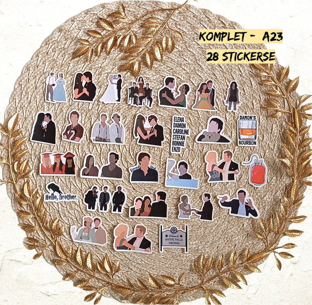 The Vampire Diaries , Damon Salvator ,Stefan Salvatore, Bonnie Bennett,Caroline Forbes, Elena Gilbert, Tyler Lockwood | STICKERS