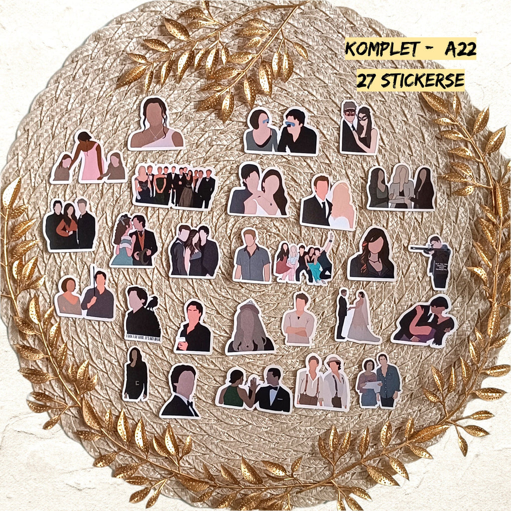The Vampire Diaries , Damon Salvator ,Stefan Salvatore, Bonnie Bennett,Caroline Forbes, Elena Gilbert, Tyler Lockwood | STICKERS