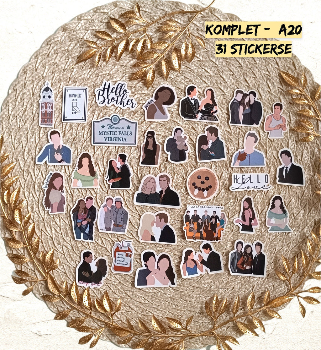 The Vampire Diaries , Damon Salvator ,Stefan Salvatore, Bonnie Bennett,Caroline Forbes, Elena Gilbert, Tyler Lockwood | STICKERS