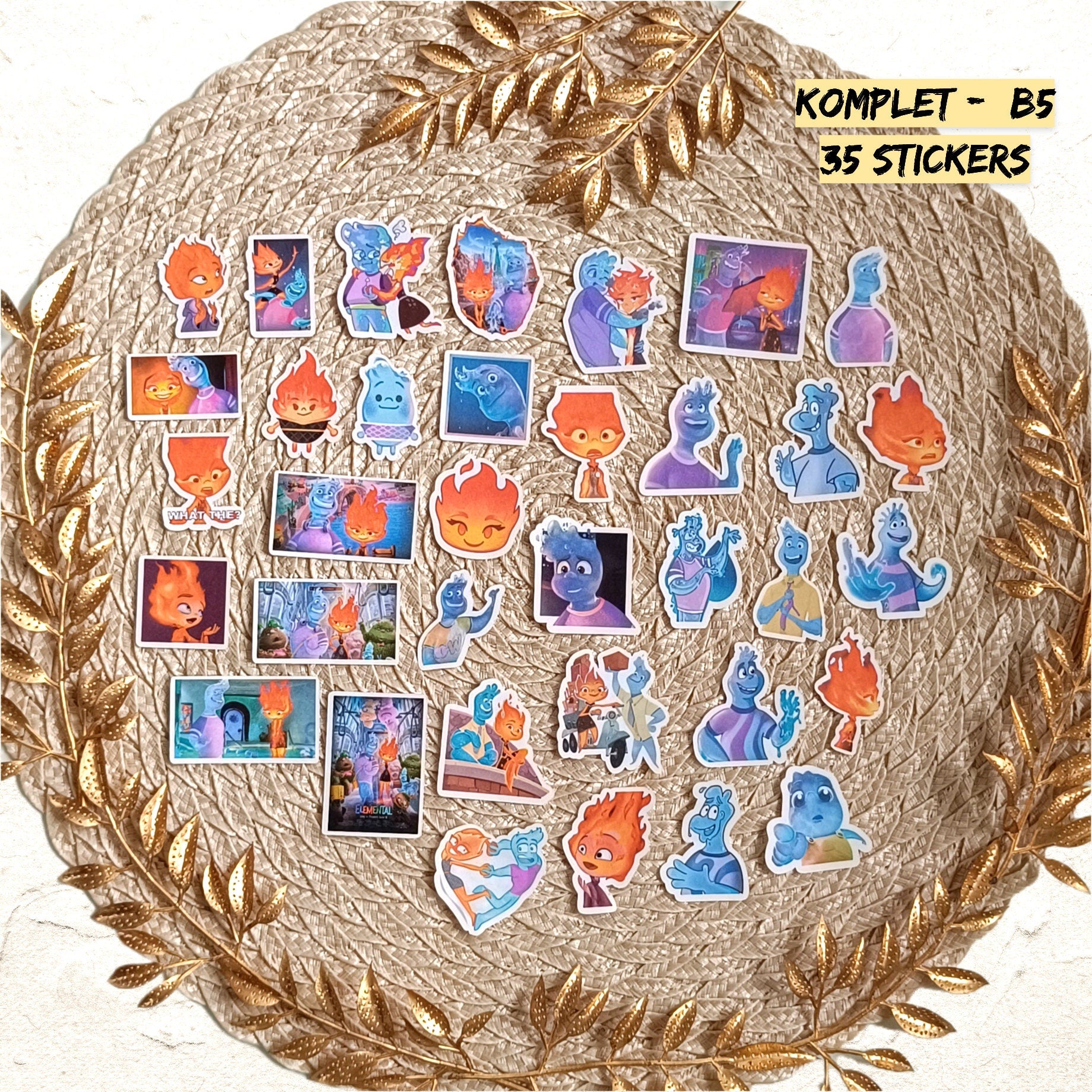 Elemental Inspired Sticker Pack | Ember & Wade Fan Art Vinyl Stickers