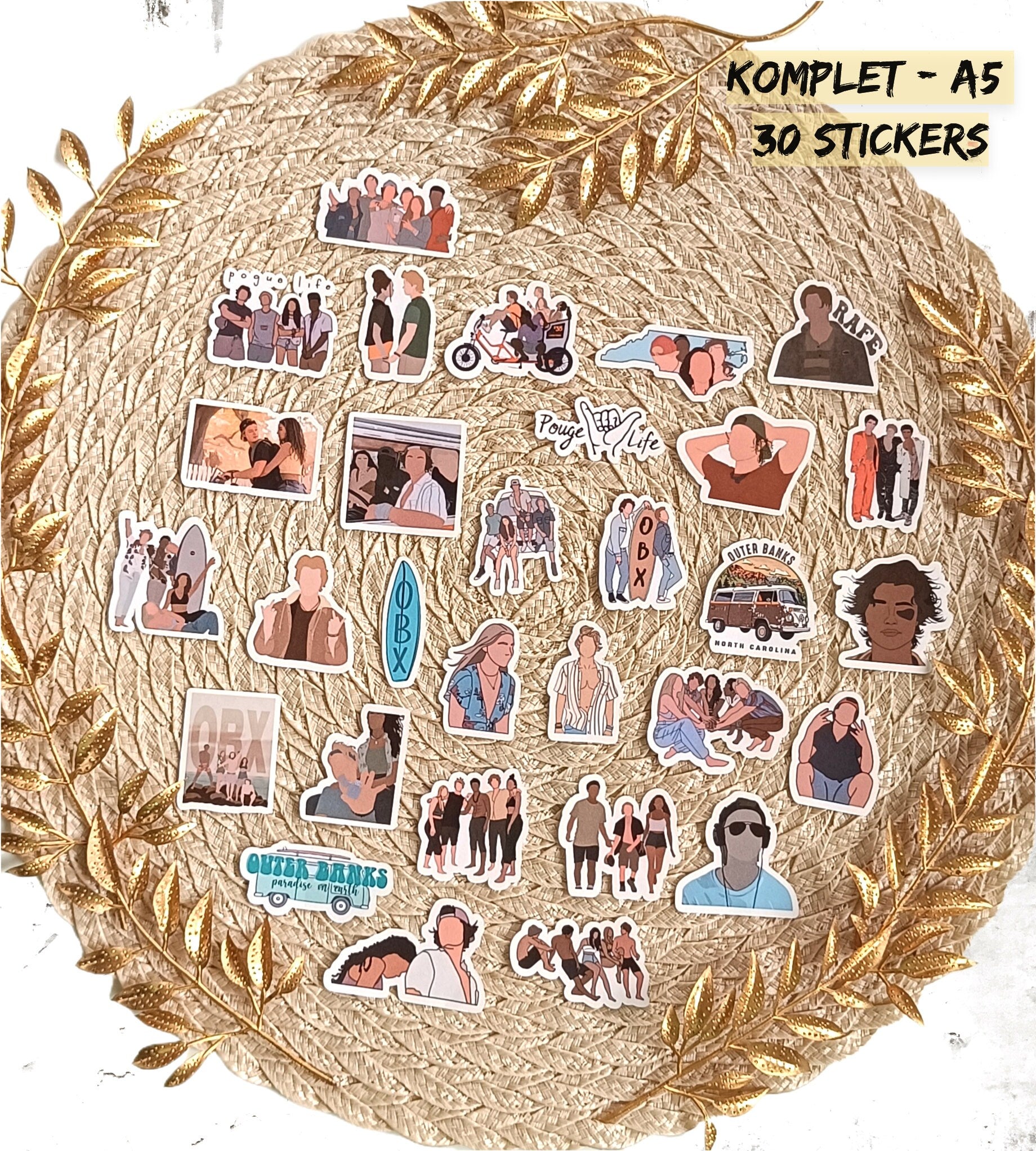 Outer banks, Sarah Cameron,John B, Kiara , JJ, Pope, OBX | STICKERS