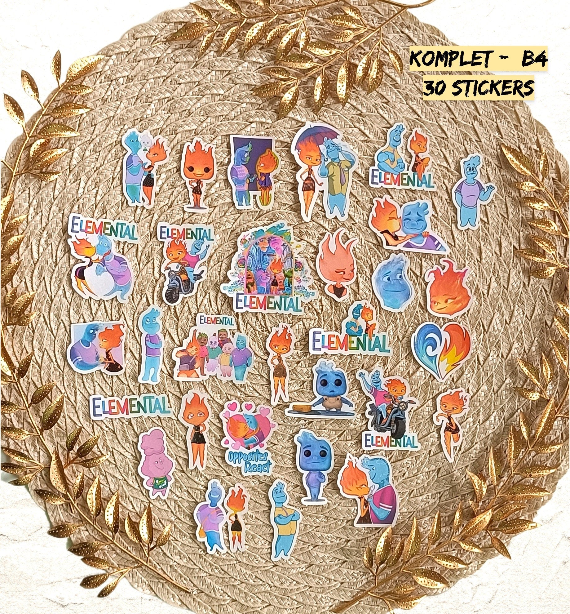 Elemental Inspired Sticker Pack | Ember & Wade Fan Art Vinyl Stickers