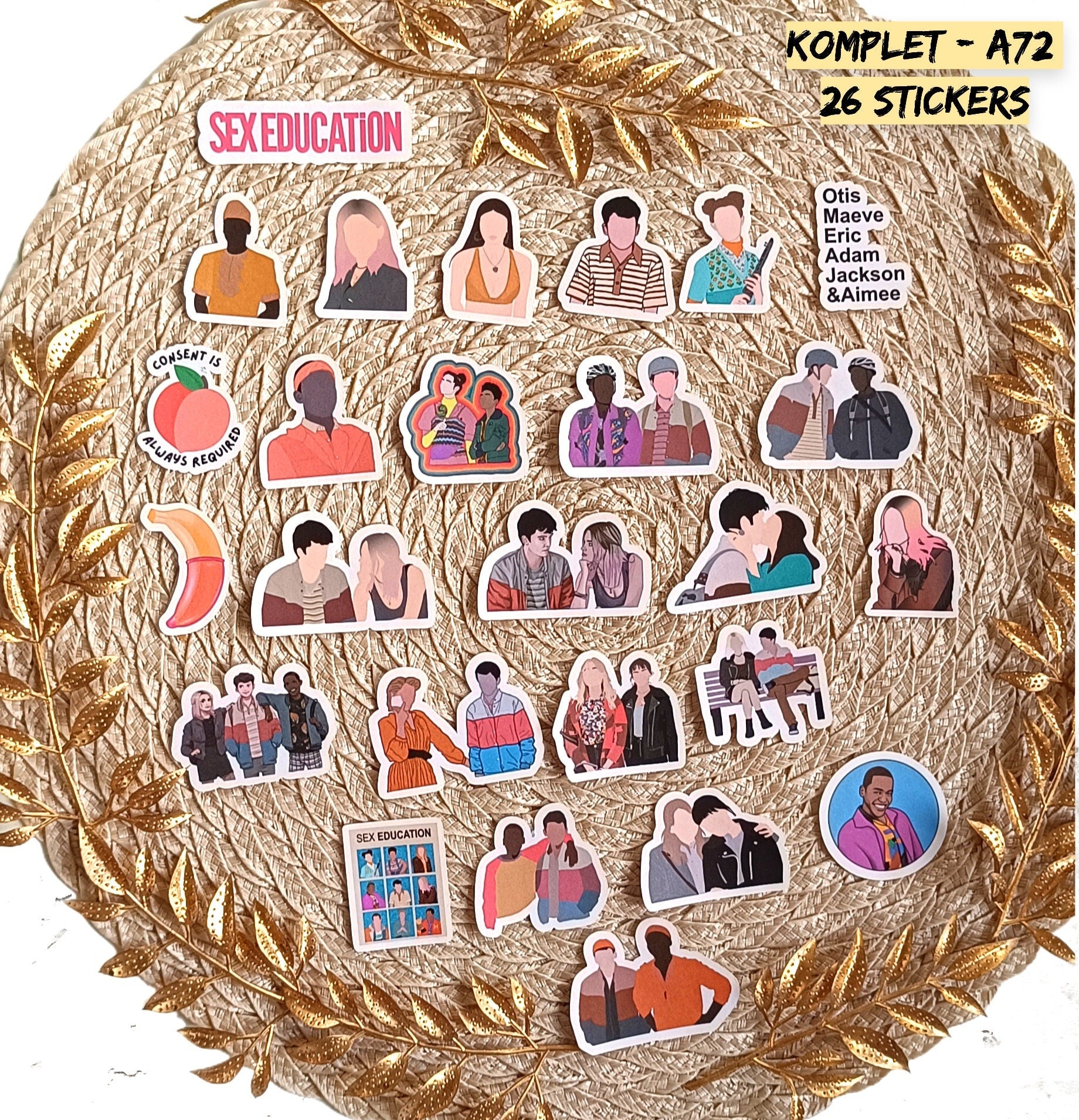 Sex Education, Otis Milburn, Jean Milburn, Maeve Wiley, Eric Effiong, Aimee Gibbs, netflixseries | STICKERS