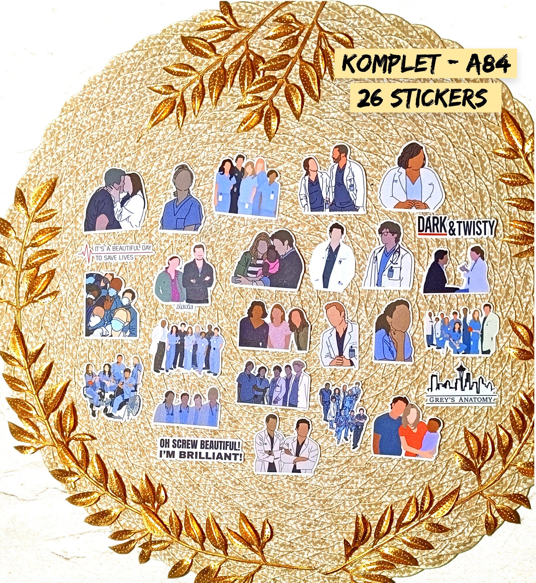 Grey's Anatomy, Meredith Grey, Miranda Bailey, Derek Shepherd, Alex Karev, Cristina Yang , Seattle Greys Hospital | STICKERS