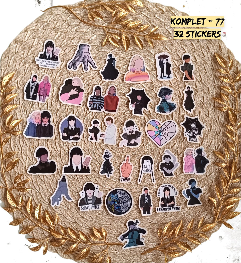 Wednesday Inspired Sticker Pack | Wednesday, Enid & Xavier Fan Art Vinyl Stickers