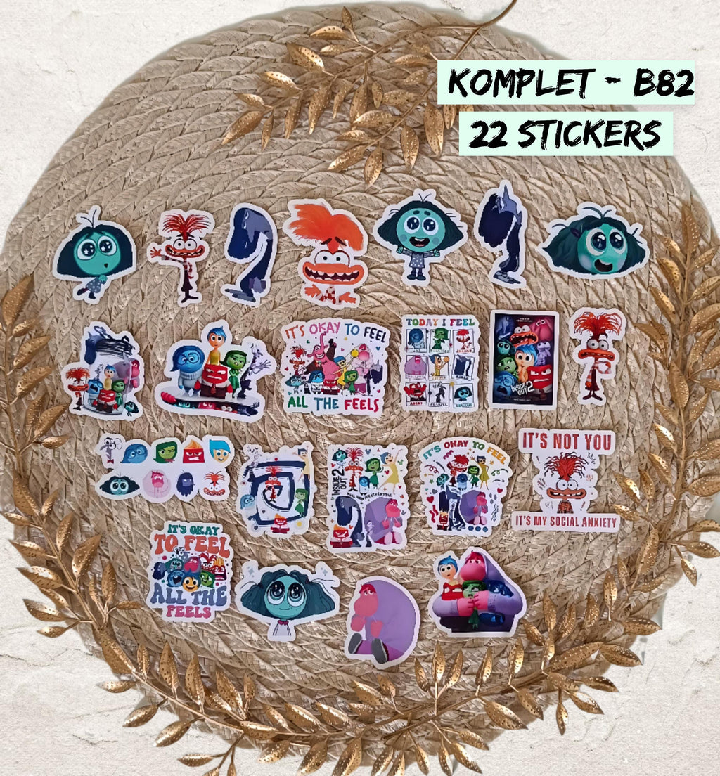 Inside Out Inspired Sticker Pack | Joy, Sadness & Anger Fan Art Vinyl Stickers