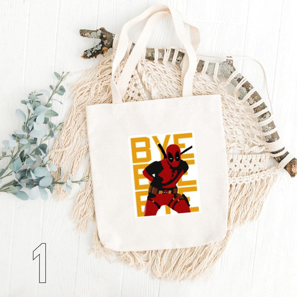 Deadpool & Wolverine Inspired Tote Bag | Superhero Cotton Bag | Marvel Parody Aesthetic Gift
