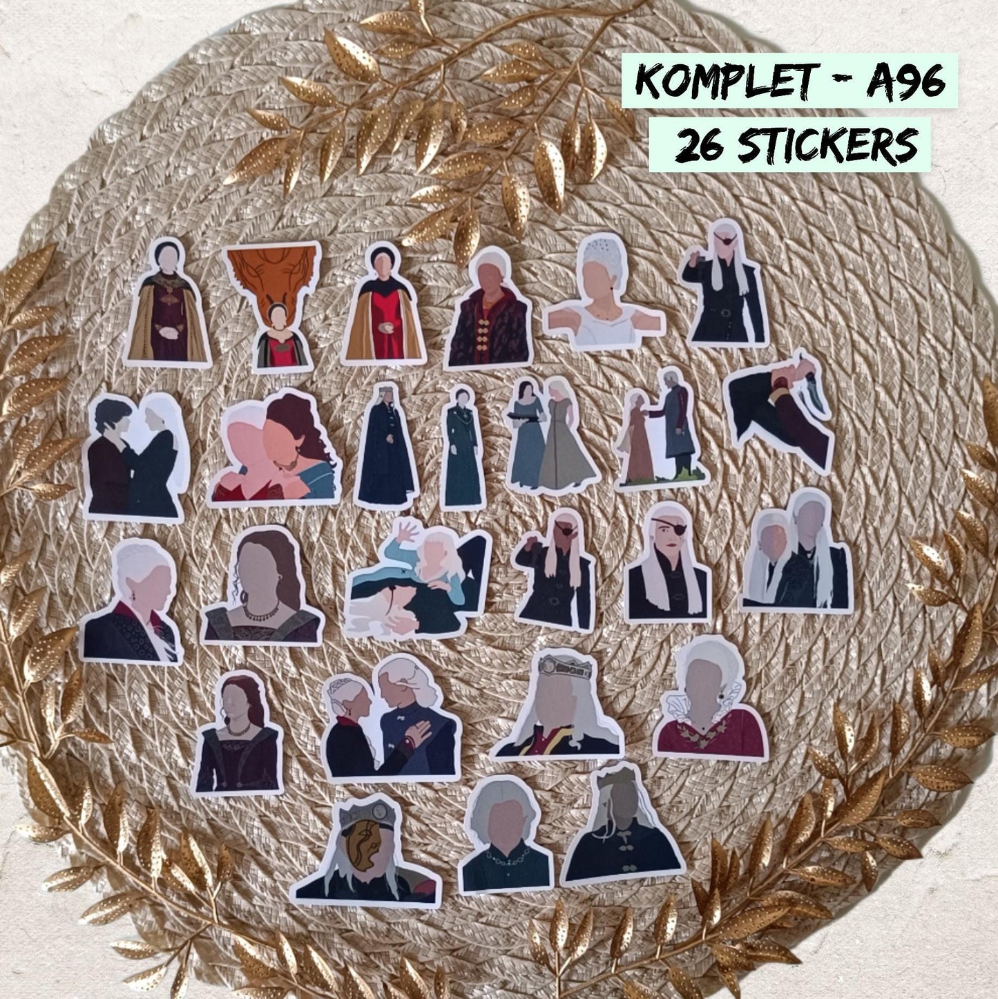 Zestaw naklejek Ród Smoka / House of the Dragon – Daemon i Rhaenyra Targaryen