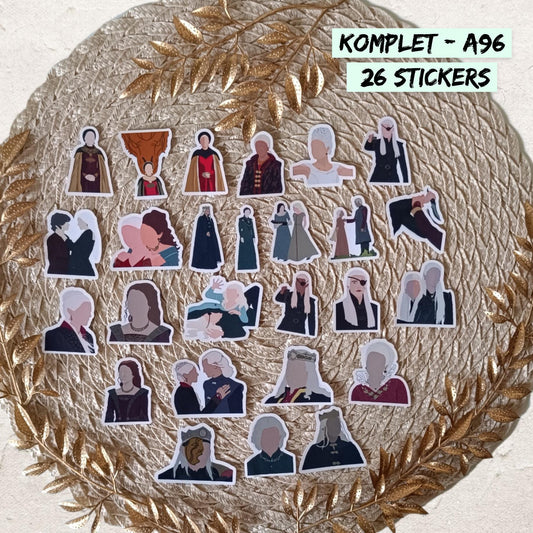 Zestaw naklejek Ród Smoka / House of the Dragon – Daemon i Rhaenyra Targaryen