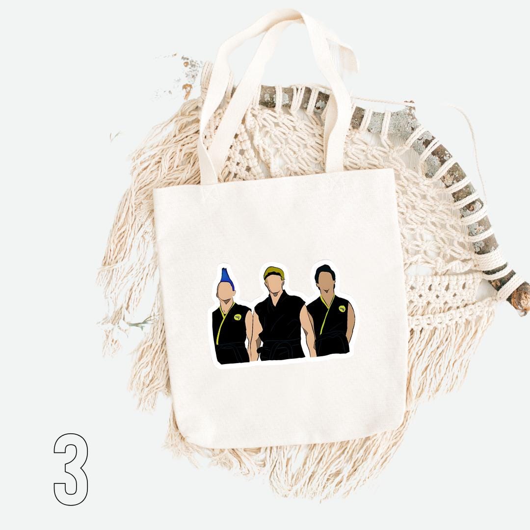 Cobra Kai Inspired Tote Bag | Karate Dojo Cotton Bag | Johnny, Daniel, Miguel & Tory Aesthetic Gift