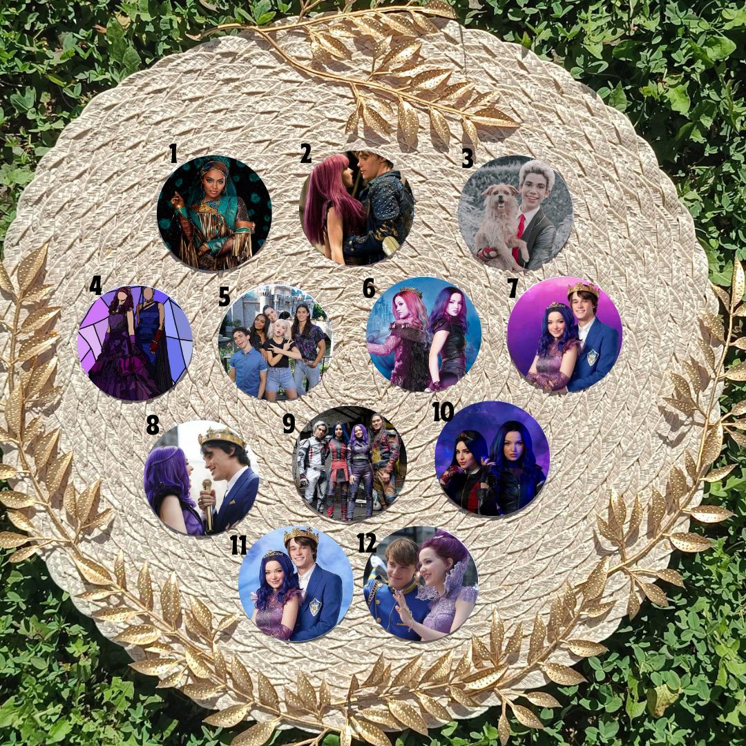 Breloczek Następcy – inspirowany filmem Disney, estetyczny breloczek, Mal, Evie, Ben