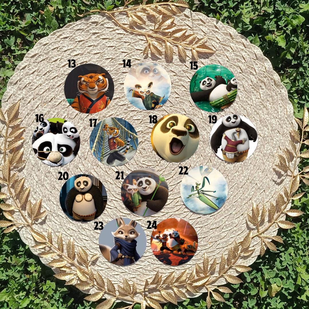 Kung fu panda, Poo, Disney Pack, Shifu, Tai Lung | PINS, KEYCHAIN, MAGNET