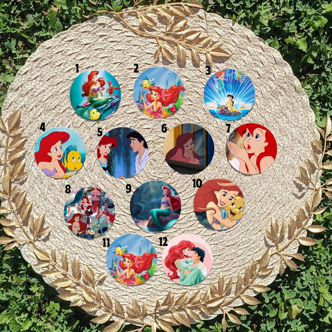 Przypinka Mała Syrenka – inspirowana filmem Disney, estetyczna przypinka, Ariel