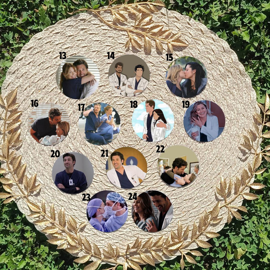 Grey's Anatomy, Meredith Grey, Miranda Bailey, Derek Shepherd, Alex Karev, Cristina Yang , Seattle Greys Hospital | PINS, KEYCHAIN, MAGNET