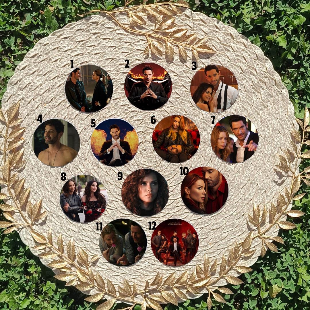 Lucifer, Chloe Decker, Mazikeen, Amenadiel, Dr Linda, Ella Lopez, netflixseries | PINS, KEYCHAIN, MAGNET