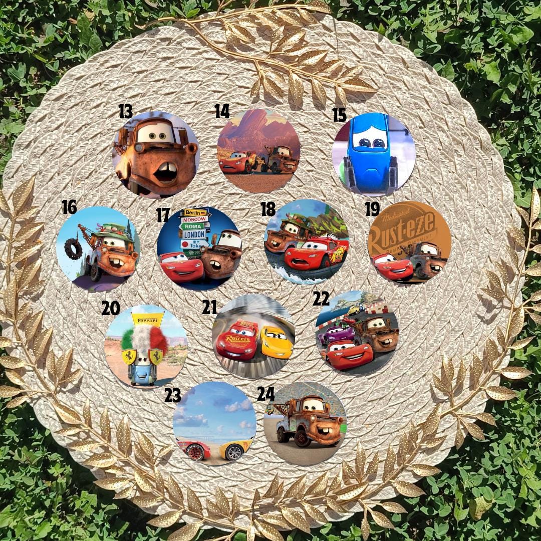 Cars Refrigerator Magnet - inspired by Disney Pixar movie, fun magnet, Lightning McQueen