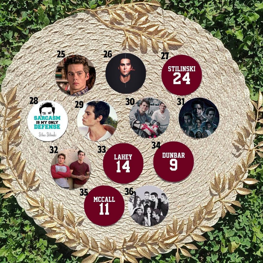 Teen Wolf, Scott, Stiles, Lydia, Alison, Stiles Stilinski, Lydia Martin, Allison Argent, Derek Hale | PINS, KEYCHAIN, MAGNET
