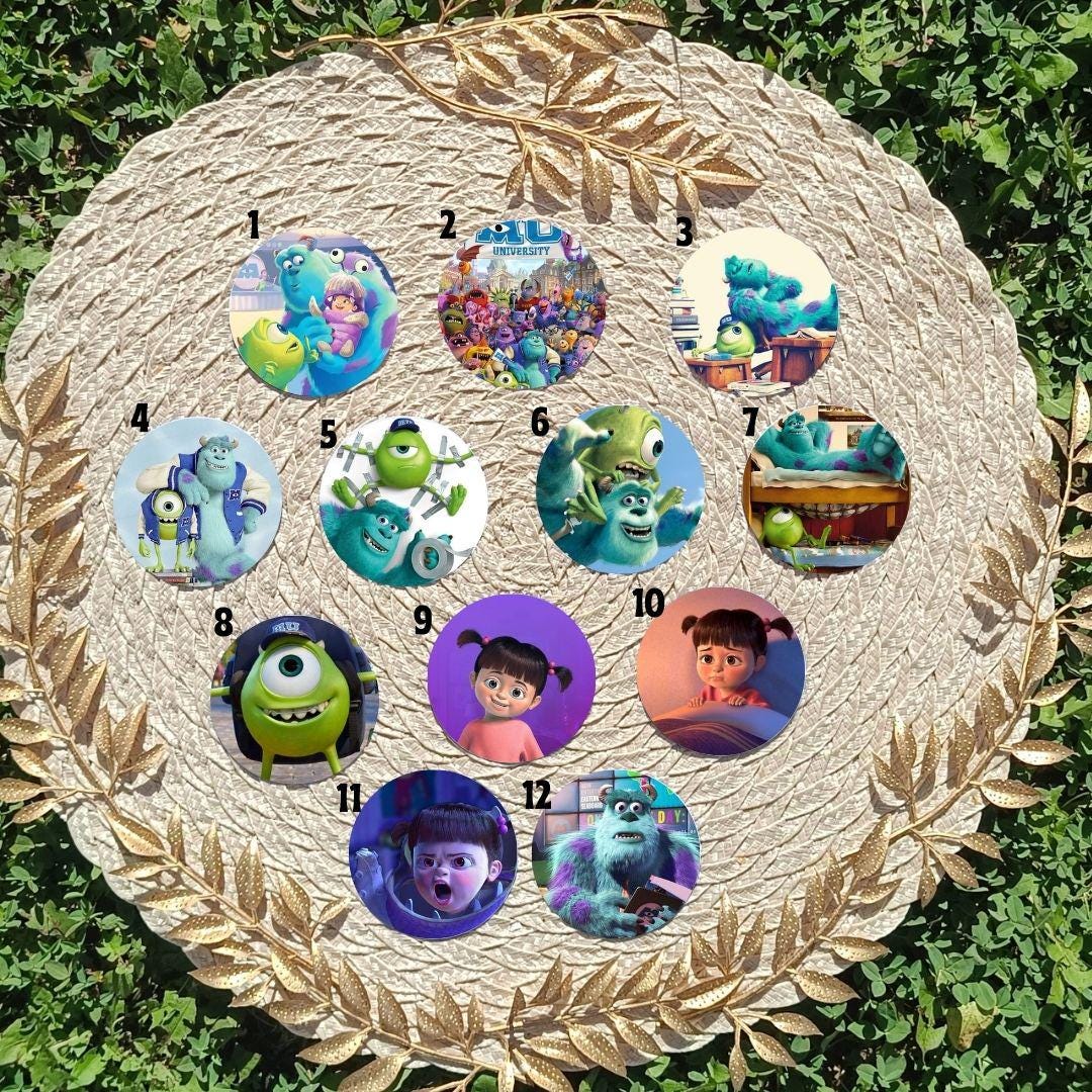 Przypinka Potwory i Spółka – inspirowana filmem Pixar, zabawna przypinka, Mike, Sulley