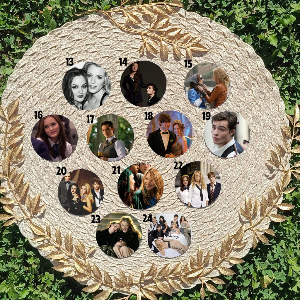 Gossip Girl, Blair Waldorf, Serena van der Woodsen, Dan Humphrey, Nate Archibald, Chuck Bass, Jenny Humphrey | PINS, KEYCHAIN, MAGNET