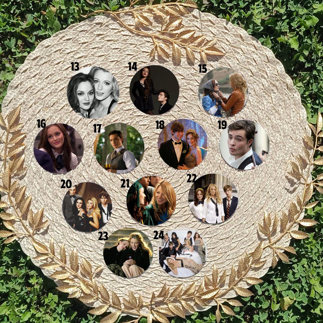 Gossip Girl, Blair Waldorf, Serena van der Woodsen, Dan Humphrey, Nate Archibald, Chuck Bass, Jenny Humphrey | PINS, KEYCHAIN, MAGNET