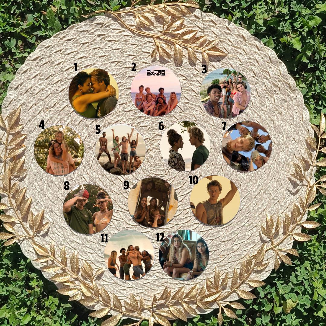Outer Banks, Sarah Cameron, John B, Kiara, JJ, Pope, obx, Rafe Cameron | Backpack Pins , KEYCHAIN, MAGNET