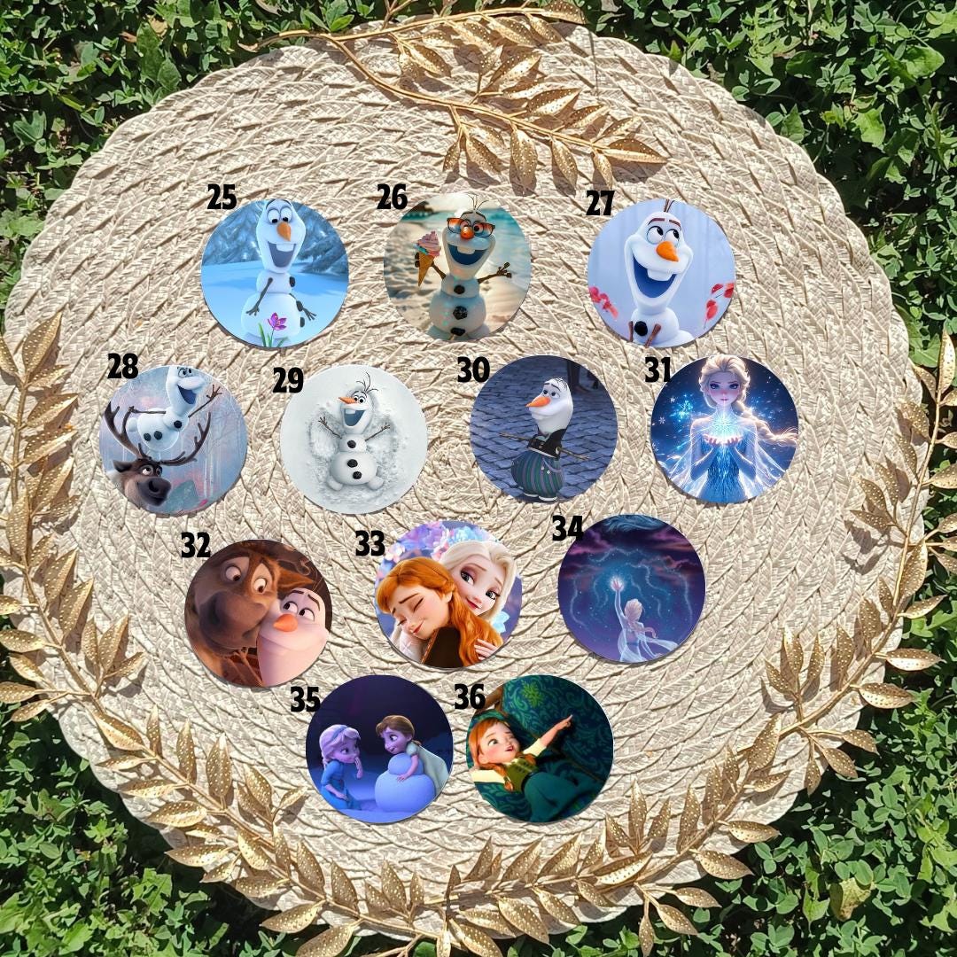 Frozen Refrigerator Magnet – inspired by Disney movie, aesthetic magnet, Elsa, Anna, Olaf