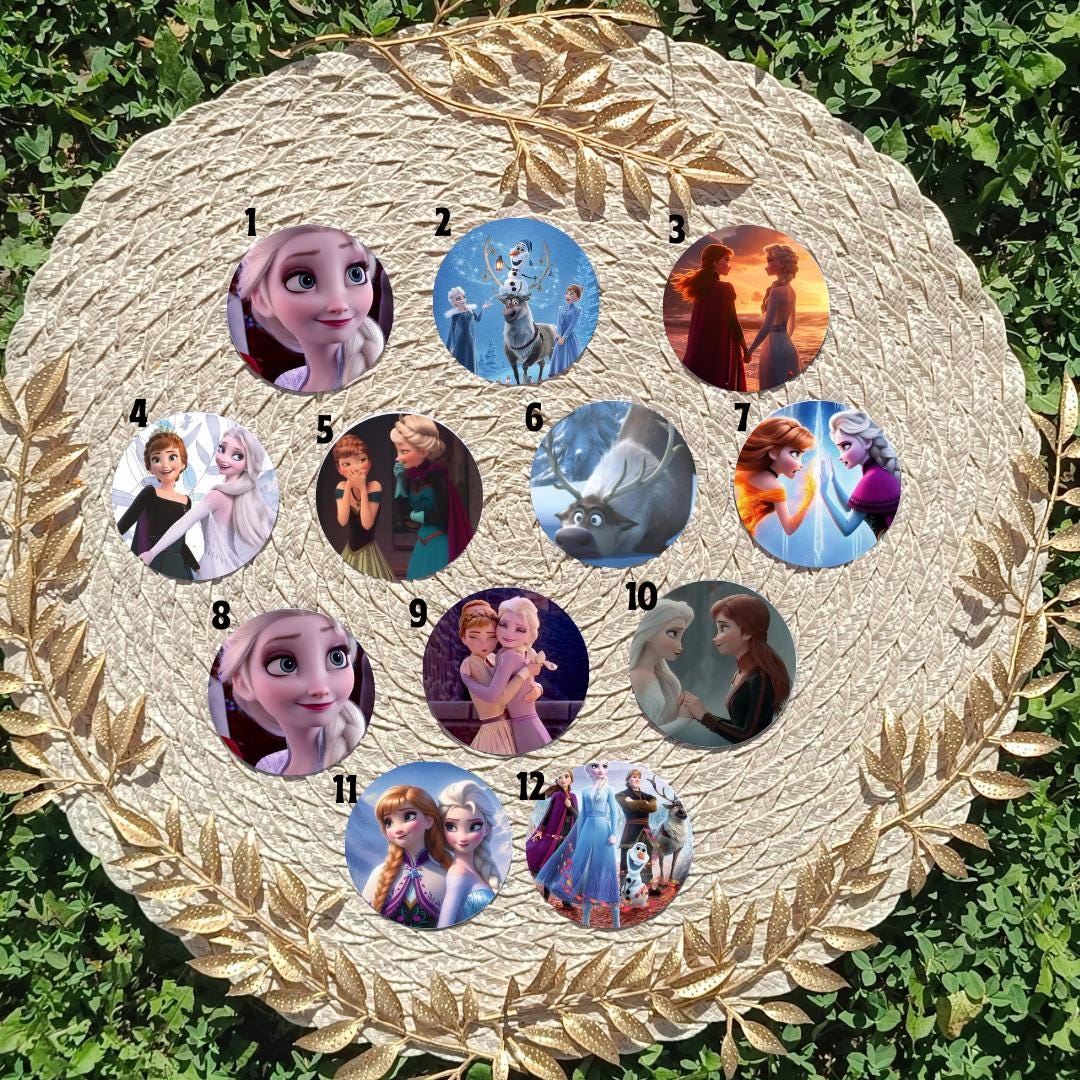 Frozen Refrigerator Magnet – inspired by Disney movie, aesthetic magnet, Elsa, Anna, Olaf
